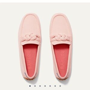 Pink Rothy’s flats knot detail